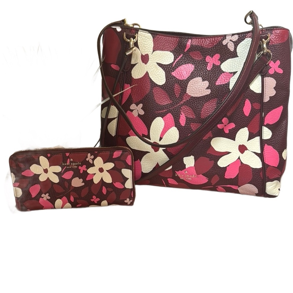 Kate Spade Jackson Forest handbag and Matching Wallet